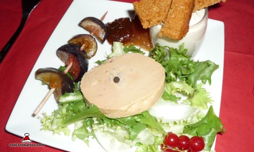 Assiette gourmande de foie gras et pain d'épice
